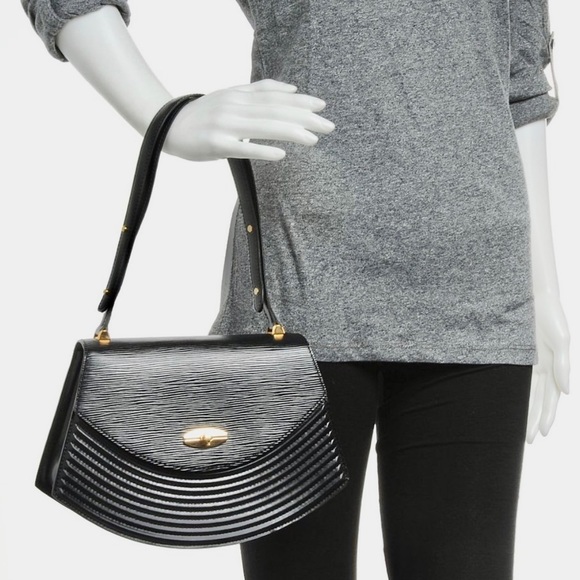 Louis Vuitton Black Tilsitt Bag circa 1988 EUC! - Picture 2 of 16